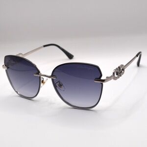 Salvatore Ferragamo Women’s Sunglasses | Silver | Purple/Grey Gradient